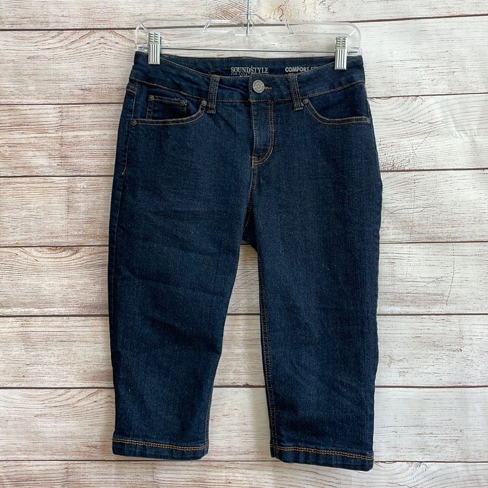 SOUND/STYLE BY BEAU‎ DAWSON COMFORT STRETCH DENIM CAPRIS